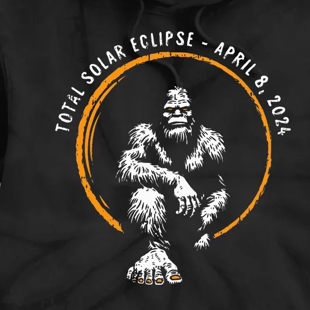 Bigfoot Total Solar Eclipse April 8 2024 Totality Tie Dye Hoodie