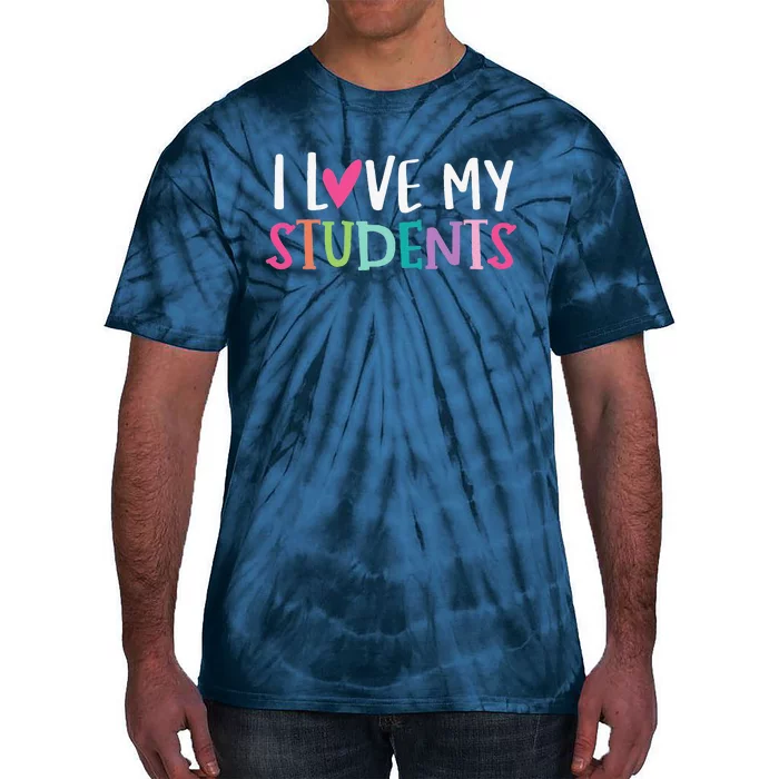 Back To School I Love My Students Teachers Women Tie-Dye T-Shirt