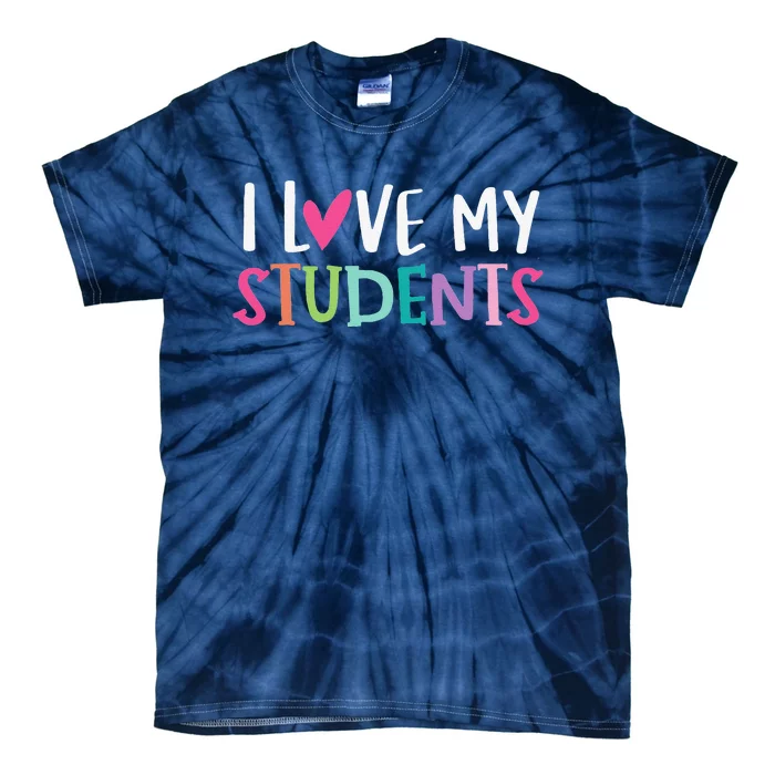 Back To School I Love My Students Teachers Women Tie-Dye T-Shirt