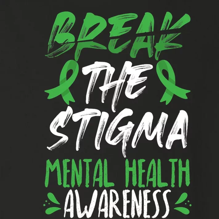 Break The Stigma Green Mental Health Awareness Toddler Long Sleeve Shirt