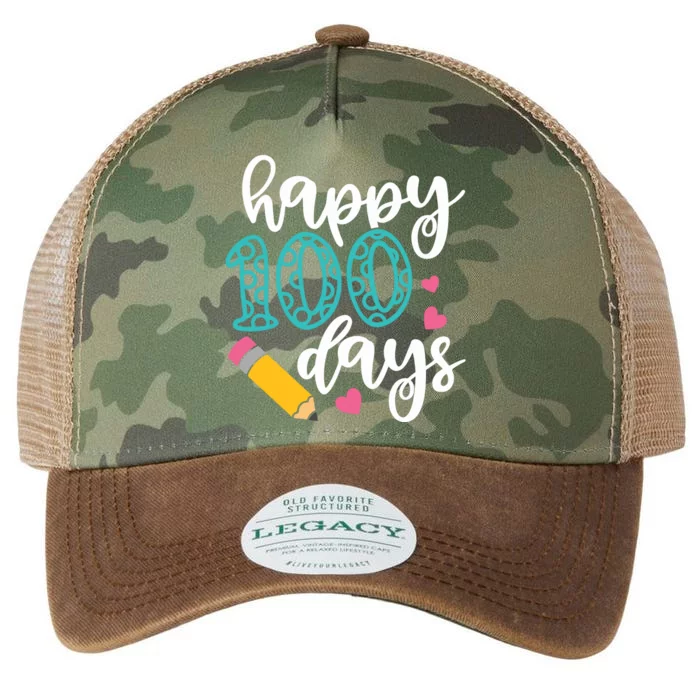 Back To School 100 Days Of School Legacy Tie Dye Trucker Hat