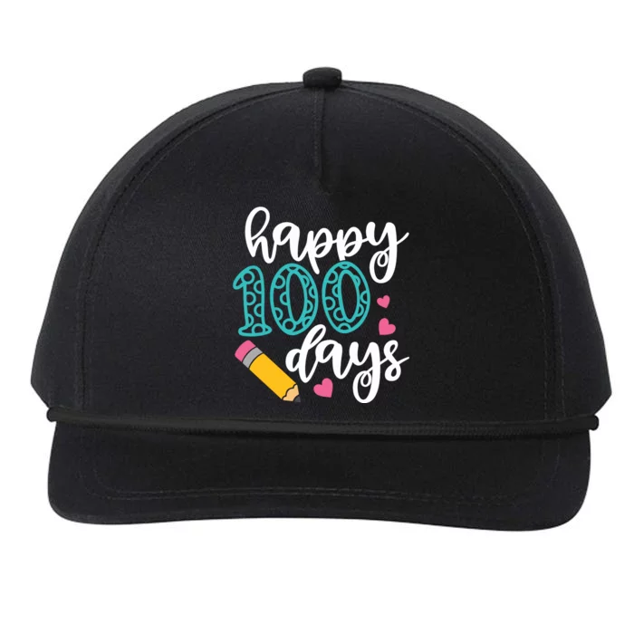 Back To School 100 Days Of School Snapback Five-Panel Rope Hat