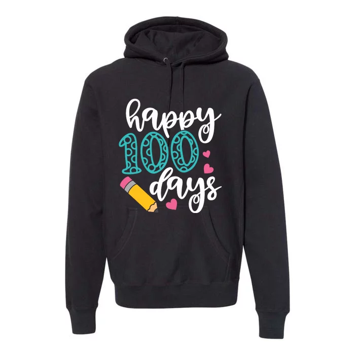 Back To School 100 Days Of School Premium Hoodie