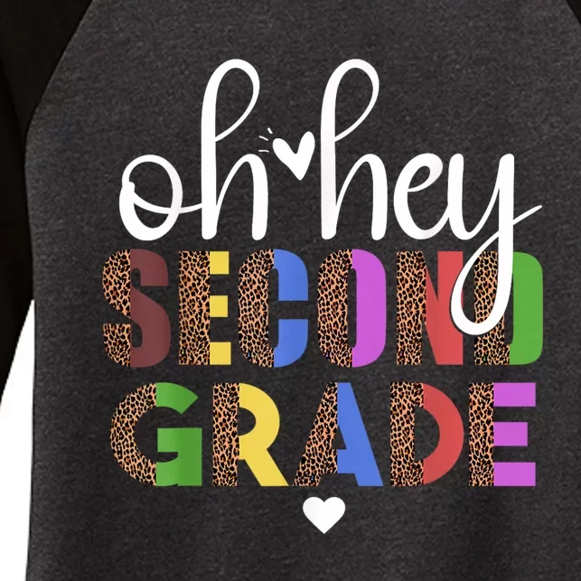 Back To School Students Teacher Oh Hey 2nd Second Grade Women's Tri-Blend 3/4-Sleeve Raglan Shirt