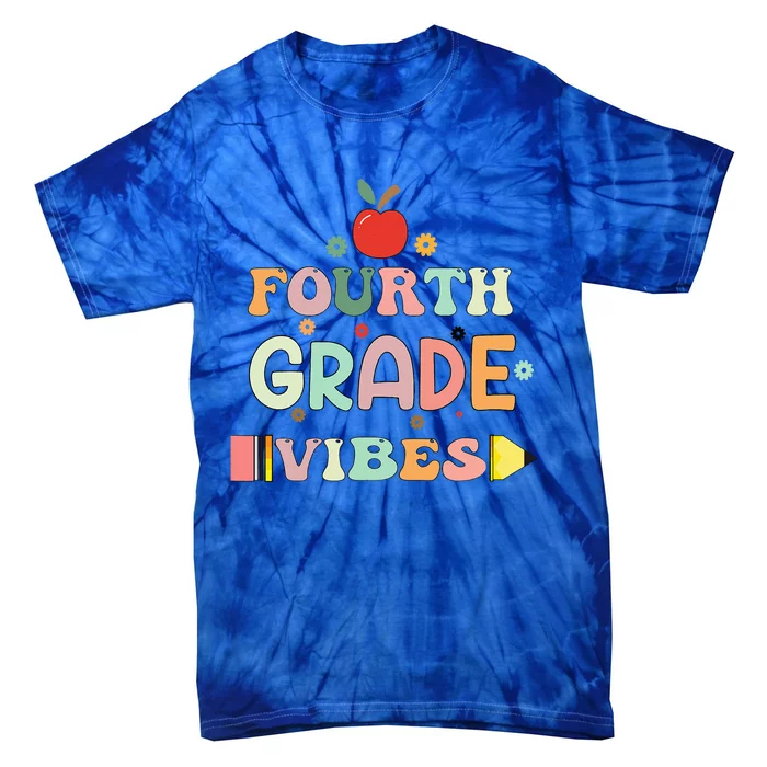 Back To School Fourth Grade Vibes Student Teacher Tie-Dye T-Shirt