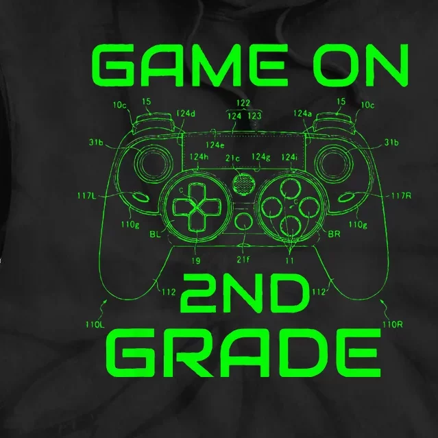 Back To School Game On 2nd Grade Funny Gamer Tie Dye Hoodie