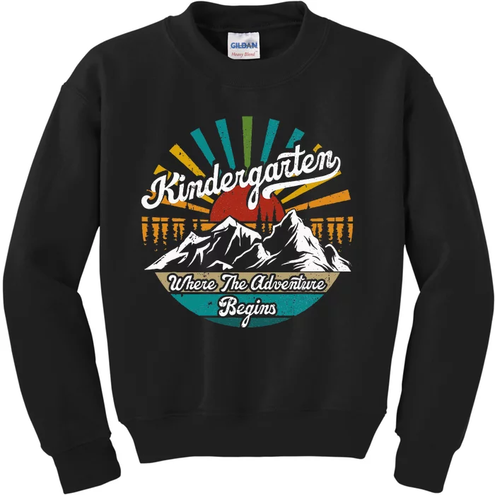 Back To School Kindergarten Where Adventure Begins Kids Sweatshirt