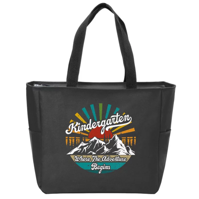 Back To School Kindergarten Where Adventure Begins Zip Tote Bag