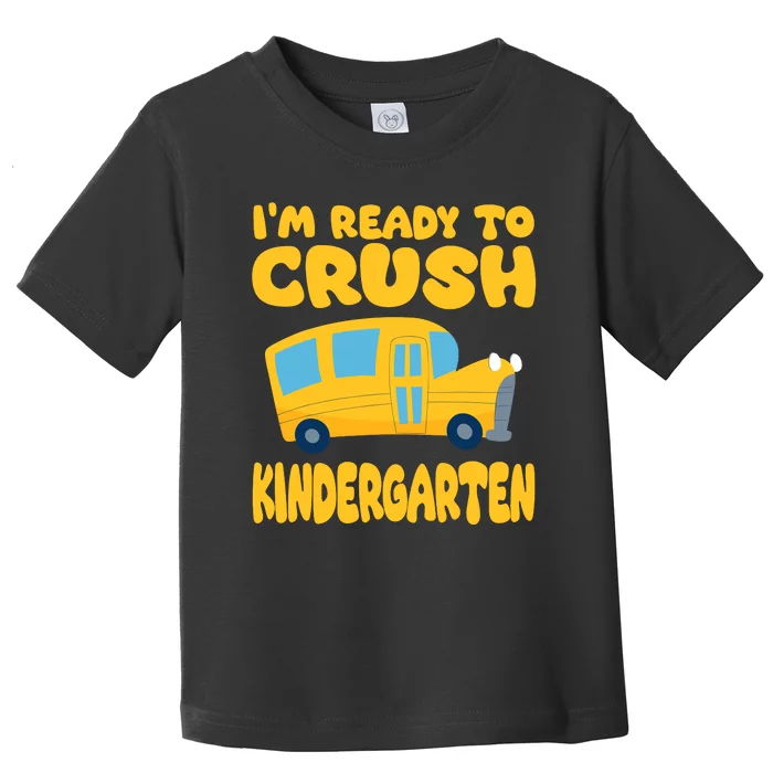 Back To School First Day Of Kindergarten School Bus Funny Toddler T-Shirt