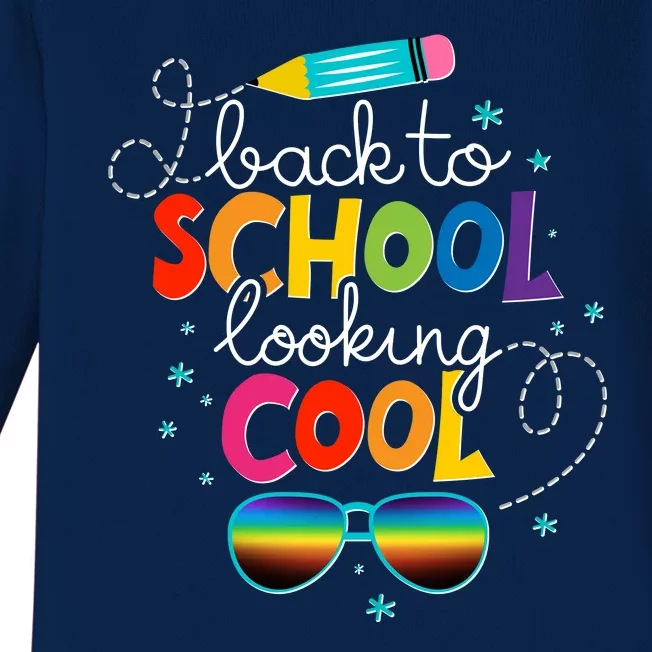 Back To School Looking Cool Baby Long Sleeve Bodysuit