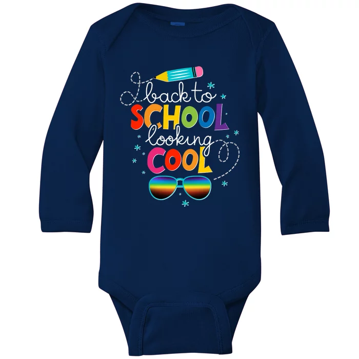 Back To School Looking Cool Baby Long Sleeve Bodysuit