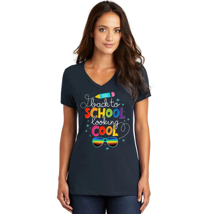 Back To School Looking Cool Women's V-Neck T-Shirt