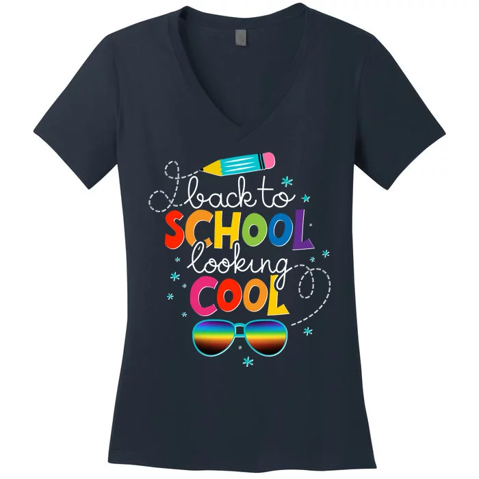 Back To School Looking Cool Women's V-Neck T-Shirt