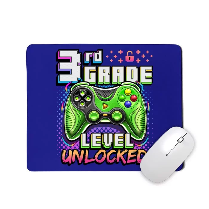 Back To School 3rd Grade Gamer First Day School Level Mousepad