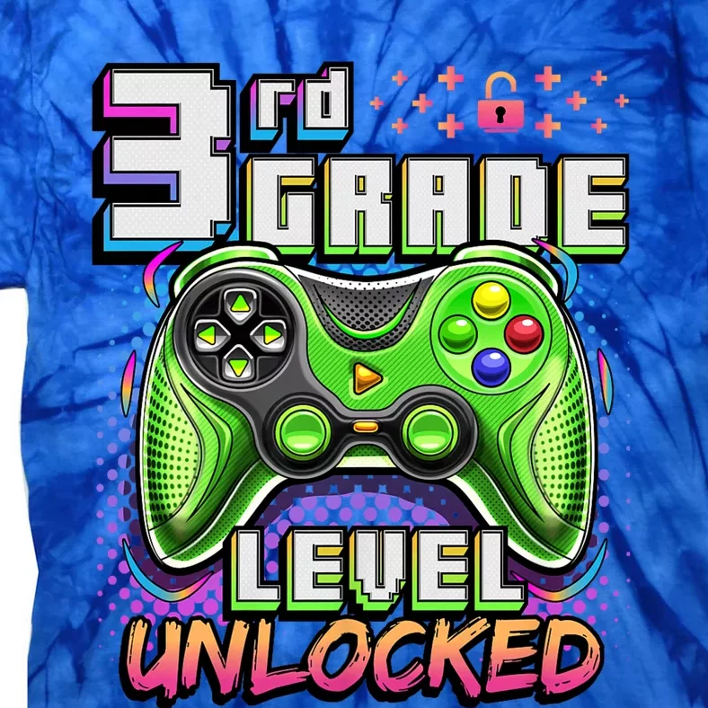 Back To School 3rd Grade Gamer First Day School Level Tie-Dye T-Shirt