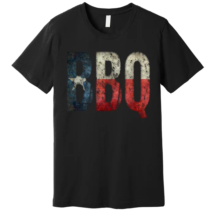 BBQ Texas State Flag Barbecue Premium T-Shirt