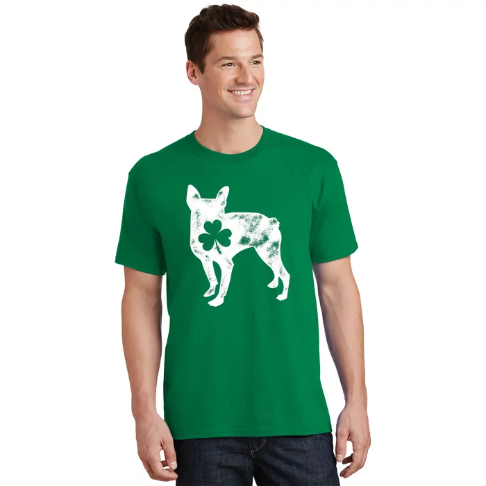 Boston Terrier St Patricks Day Men Women Shamrock Dog Lover T-Shirt