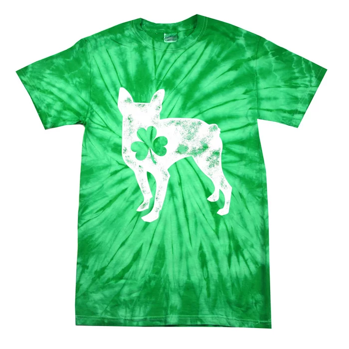 Boston Terrier St Patricks Day Men Women Shamrock Dog Lover Tie-Dye T-Shirt