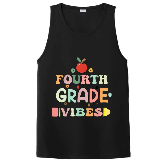 Back To School Fourth Grade Vibes Student Teacher Performance Tank