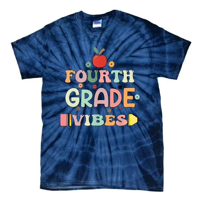 Back To School Fourth Grade Vibes Student Teacher Tie-Dye T-Shirt