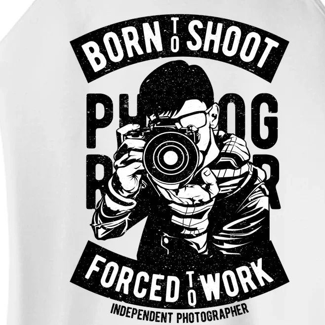 Born To Shoot Photographers Women’s Perfect Tri Rocker Tank