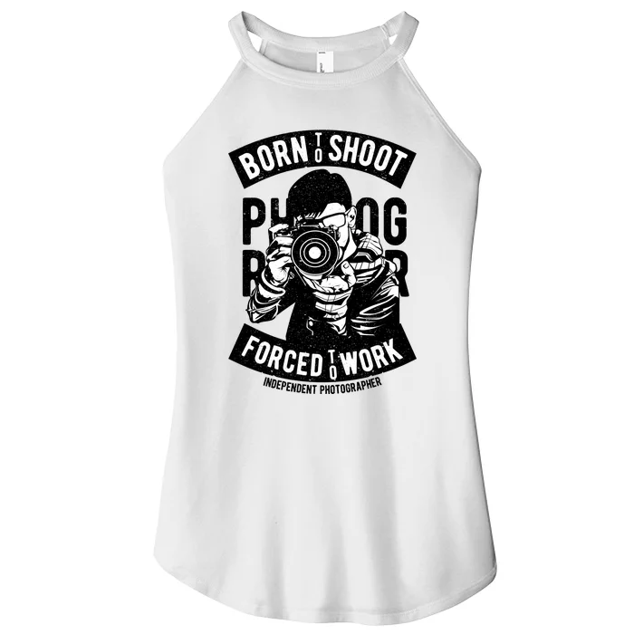 Born To Shoot Photographers Women’s Perfect Tri Rocker Tank