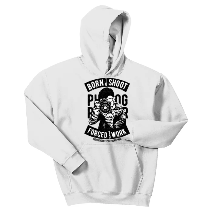 Born To Shoot Photographers Kids Hoodie