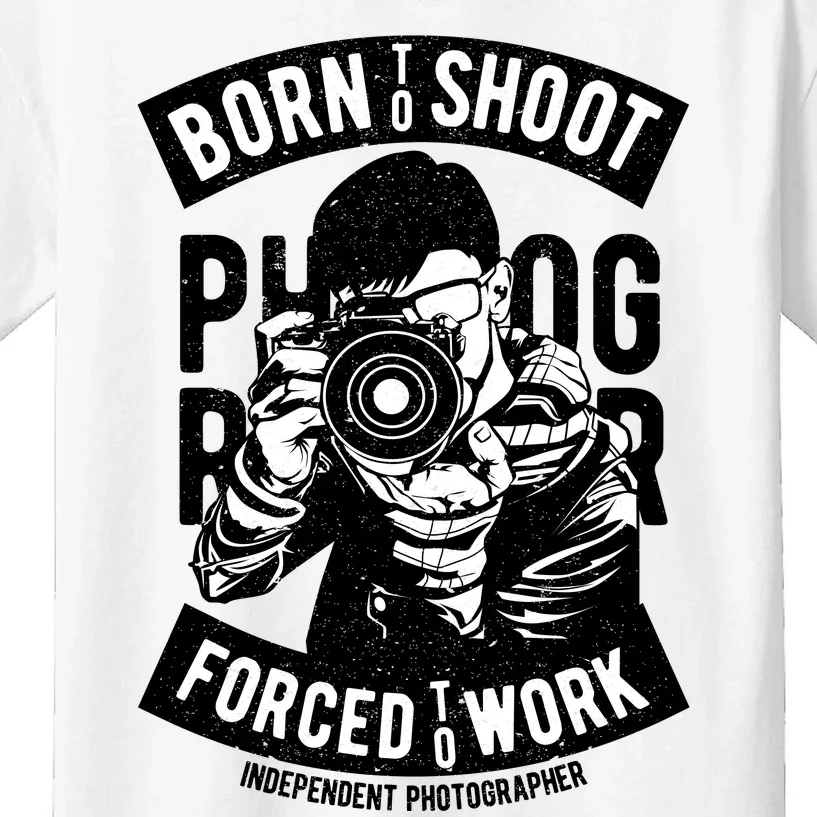 Born To Shoot Photographers Kids T-Shirt