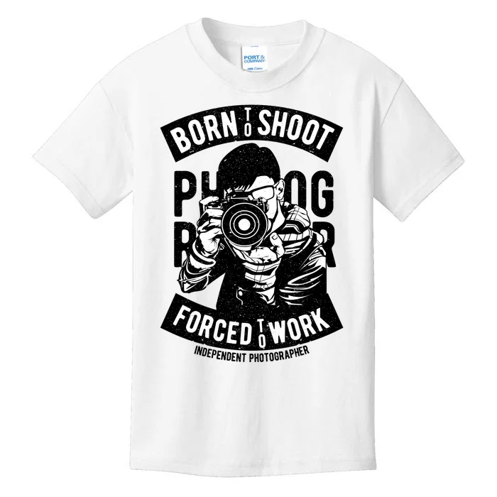 Born To Shoot Photographers Kids T-Shirt