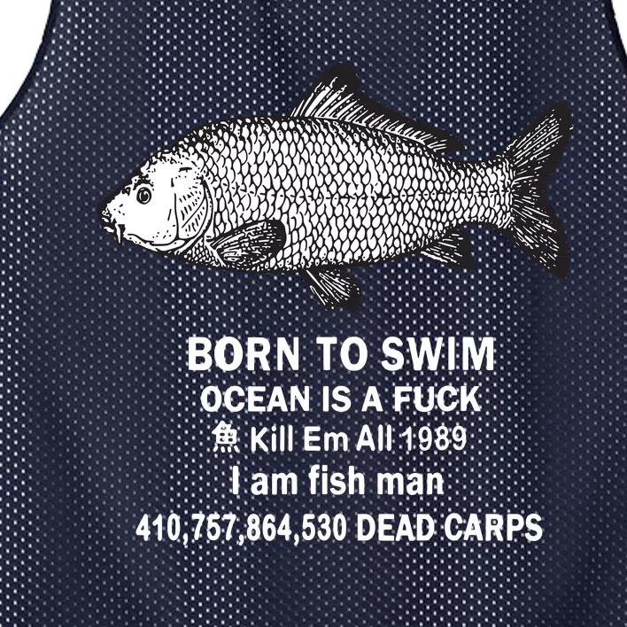 Born To Swim Ocean Is A Fuck Kill Em All 1989 Mesh Reversible Basketball Jersey Tank