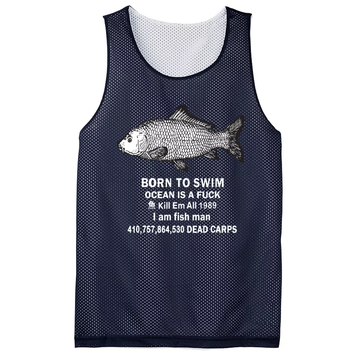 Born To Swim Ocean Is A Fuck Kill Em All 1989 Mesh Reversible Basketball Jersey Tank