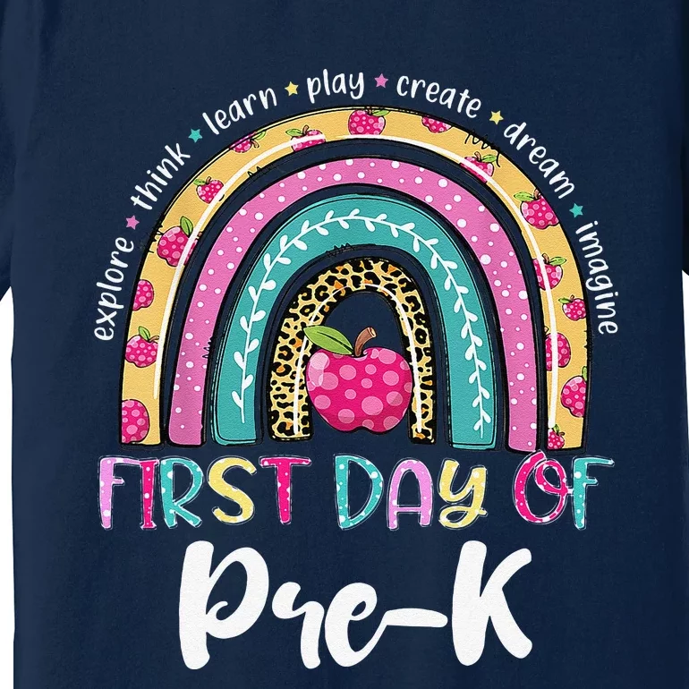 Back To School Rainbow Happy First Day Of PreK Gift Premium T-Shirt