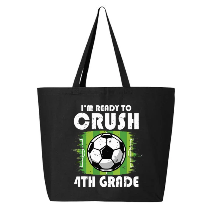 Back To School First Day Of 4th Grade Soccer 25L Jumbo Tote