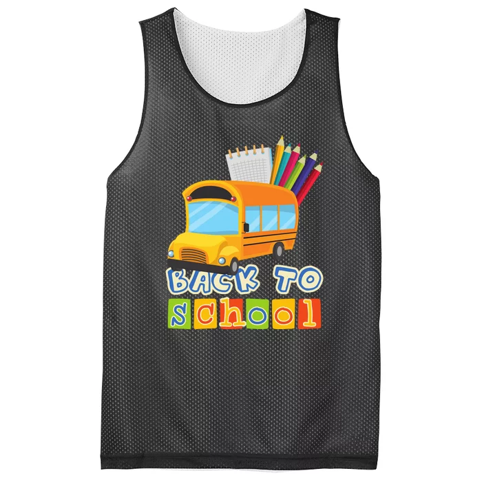 Back To School Welcome Funny School Mesh Reversible Basketball Jersey Tank