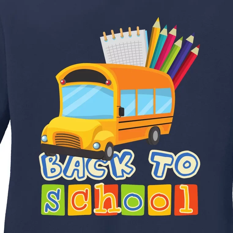 Back To School Welcome Funny School Ladies Long Sleeve Shirt