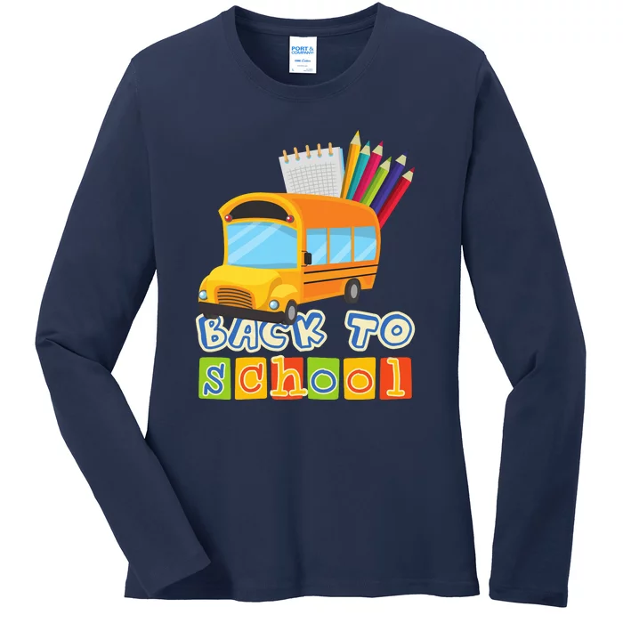 Back To School Welcome Funny School Ladies Long Sleeve Shirt