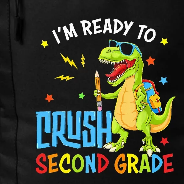 Back To School I'm Ready To Crush Second Grade Dinosaur Daily Commute Backpack