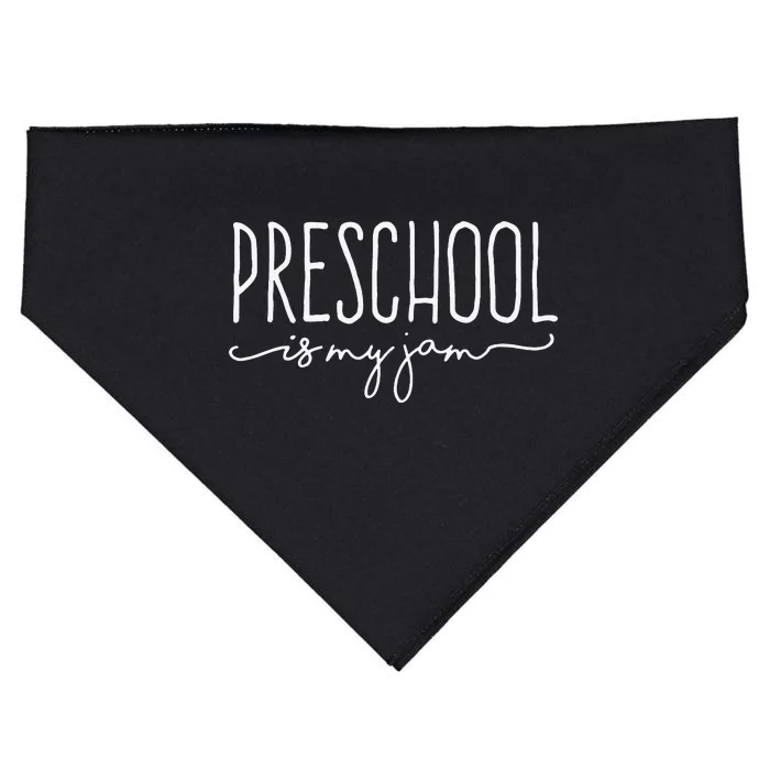 Back To School Preschool Is My Jam PreK Teachers Student USA-Made Doggie Bandana