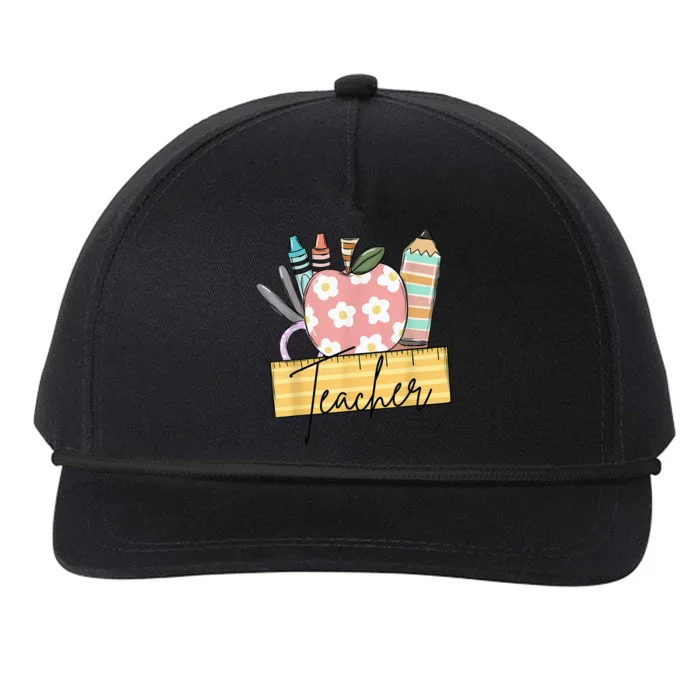 Back to School Retro Teacher Gifts Teacher Shirts for Wo Snapback Five-Panel Rope Hat