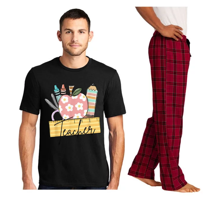 Back to School Retro Teacher Gifts Teacher Shirts for Wo Pajama Set