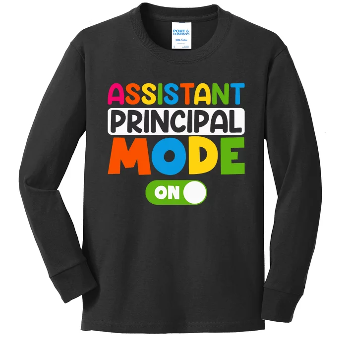 Back To School Assistant Principal Mode On Kids Long Sleeve Shirt