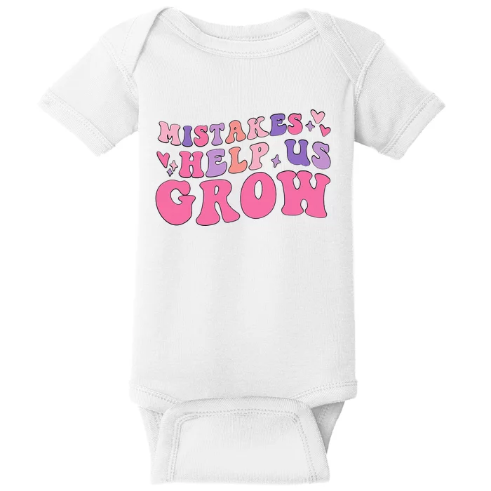 Back To School Growth Mindset Positive Mistakes Help Us Grow Baby Bodysuit