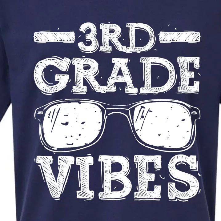 Back To School 3rd Grade Vibes Shirts First Day Of School Teacher Kids Sueded Cloud Jersey T-Shirt