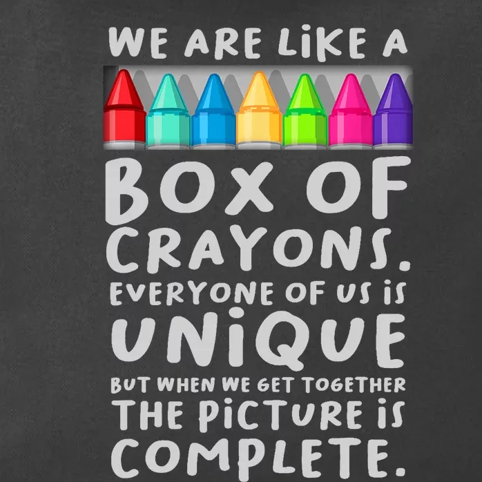 Back To School Teacher We Are Like A Box Of Crayons Zip Tote Bag