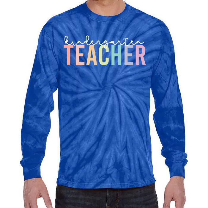 Back To School Matching Teacher Kindergarten Teachers Gift Tie-Dye Long Sleeve Shirt