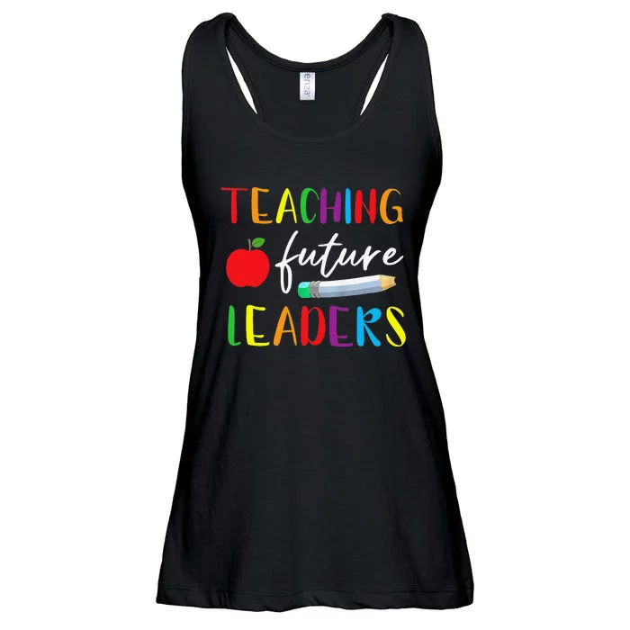 Back To School Teaching Future Leaders Teacher Life Gifts Ladies Essential Flowy Tank