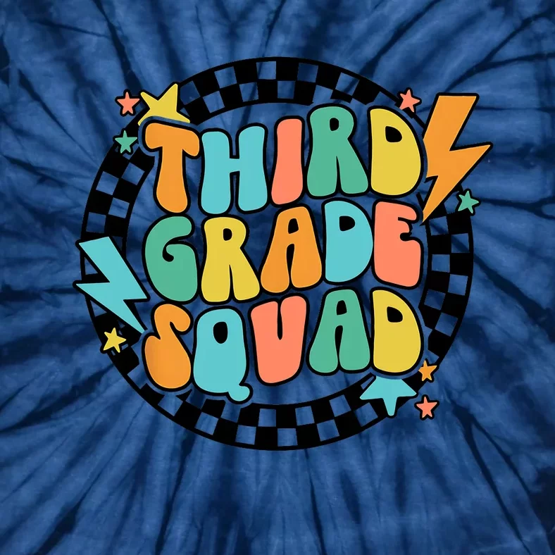 Back To School Groovy Teacher Third 3rd Grade Crew Squad Tie-Dye T-Shirt