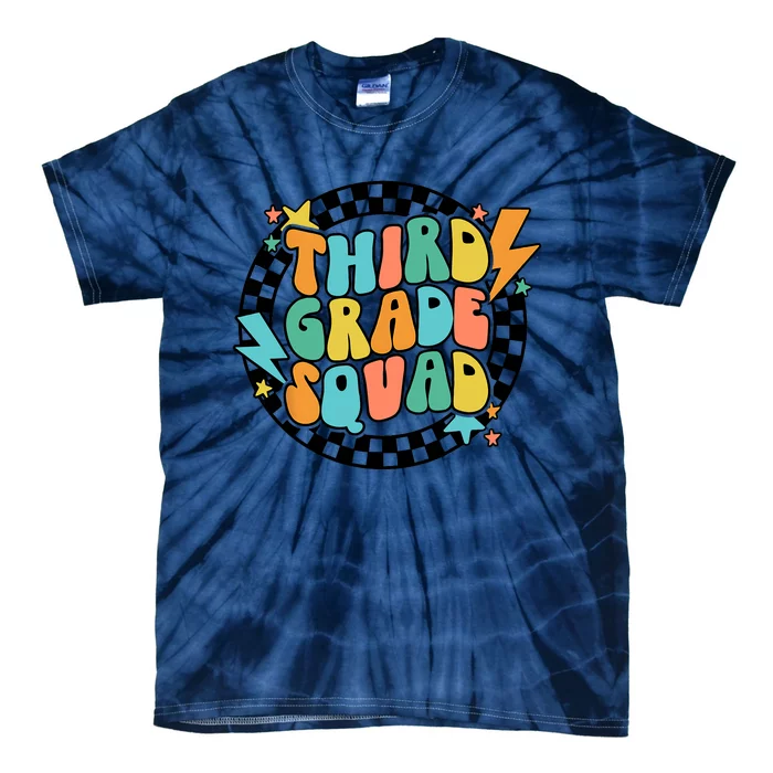 Back To School Groovy Teacher Third 3rd Grade Crew Squad Tie-Dye T-Shirt