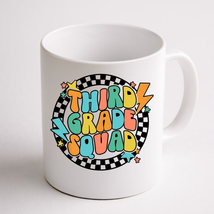 Back To School Groovy Teacher Third 3rd Grade Crew Squad Front & Back Coffee Mug