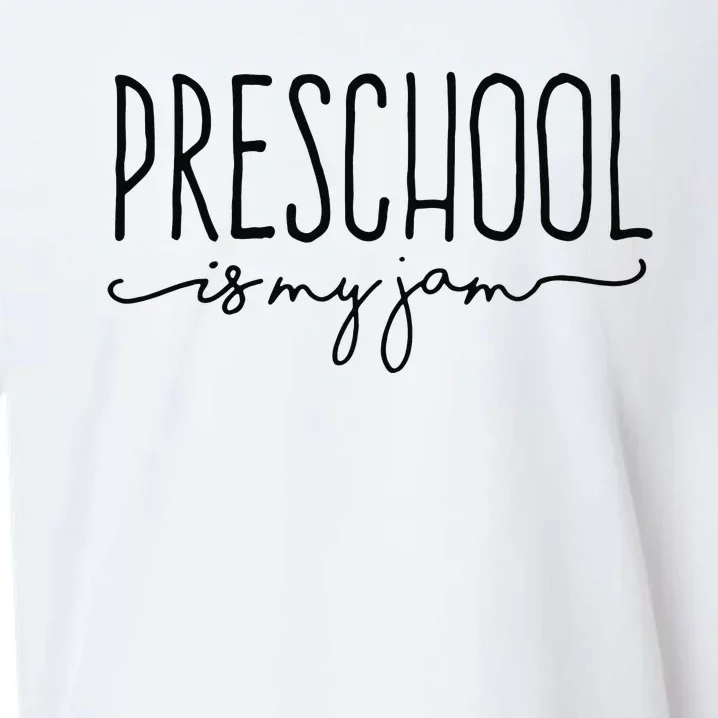 Back To School Preschool Is My Jam Pre-K Teachers Student Sueded Cloud Jersey T-Shirt